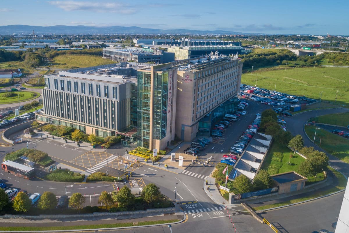 Clayton Hotel Dublin Airport — aerial view of the property adjacent to Dublin Airport